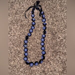 Hawaiian Necklace! Blue and Black!
